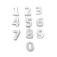Natural Freshwater Shell Beads, Number, DIY & no hole, white, 10mm 