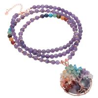 Gemstone Necklaces, with Zinc Alloy, with 2.36inch extender chain & Unisex Approx 31.5 Inch 