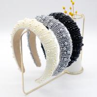 Hair Bands, Velveteen, with Sponge & Plastic Pearl, fashion jewelry & for woman 30mm 