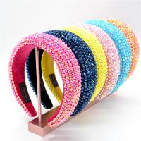 Hair Bands, Velveteen, with Sponge, fashion jewelry & for woman & with rhinestone 45mm 