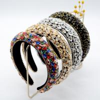 Hair Bands, Velveteen, with Sponge, fashion jewelry & for woman & with rhinestone 32mm 