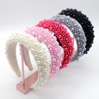 Hair Bands, Velveteen, with Plastic Pearl, fashion jewelry & for woman 