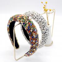 Hair Bands, Velveteen, with Sponge, fashion jewelry & for woman & with rhinestone 40mm 