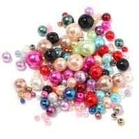 ABS Plastic Pearl Beads, Round, stoving varnish, DIY, mixed colors, 3-12mm 