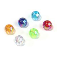 Perles acryliques plaquée, Acrylique, Rond, Placage, DIY & normes différentes pour le choix, plus de couleurs à choisir, 6-10mm, Vendu par sac