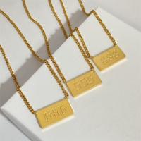 Stainless Steel Jewelry Necklace, 304 Stainless Steel, with 1.97inch extender chain, 18K gold plated, fashion jewelry & for woman, golden Approx 14.96 Inch 