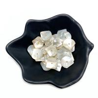 Weiße Lippenschale Perlen, Fach, DIY, weiß, 15x15mm, verkauft von PC