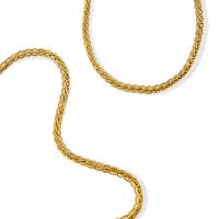 Brass Chain Necklace, with 5cm extender chain, gold color plated, Unisex, golden, 4mm Approx 40 cm 