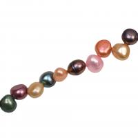 Keshi Cultured Freshwater Pearl Beads, irregular, DIY & top drilled, mixed colors, 7-8mm Approx 37-39 cm 