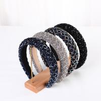 Hair Bands, Velveteen, with Sponge, fashion jewelry & for woman & with rhinestone 