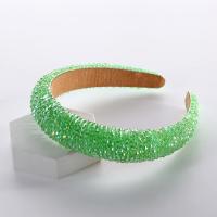 Hair Bands, Velveteen, with Sponge, fashion jewelry & for woman & with rhinestone 25mm 