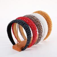 Hair Bands, Velveteen, with Sponge & Crystal, fashion jewelry & for woman & with rhinestone 40mm 