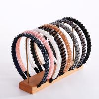 Hair Bands, Cloth, with Sponge & Crystal, fashion jewelry & for woman & with rhinestone 