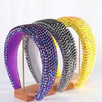 Hair Bands, Cloth, with Sponge, fashion jewelry & for woman & with rhinestone 40mm 