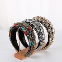 Hair Bands, Cloth, with Sponge, fashion jewelry & for woman & with rhinestone 