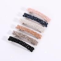 Hair Barrettes, Zinc Alloy, with Crystal, fashion jewelry & for woman 90mm 