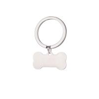Stainless Steel Key Clasp, 304 Stainless Steel, Dog Bone, plated 
