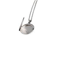 Fashion Locket Necklace, 304 Stainless Steel, Flat Round, plated, Unisex Approx 17.71 Inch 