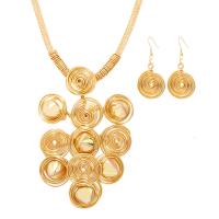 Fashion Zinc Alloy Jewelry Sets, earring & necklace, with 2.76inch extender chain, plated, 2 pieces & fashion jewelry & for woman Approx 15.75 Inch 