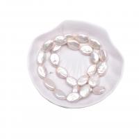 Keshi Cultured Freshwater Pearl Beads, Ellipse, DIY, white, 9-10mm Approx 37-40 cm 