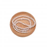 Round Cultured Freshwater Pearl Beads, DIY, white, 4-4.5mm Approx 36-38 cm 