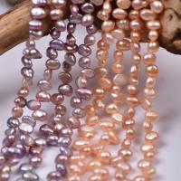 Keshi Cultured Freshwater Pearl Beads, irregular, DIY & top drilled 5-6mm Approx 36-38 cm 