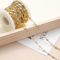 Brass Bar Chain, gold color plated, DIY golden 