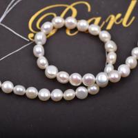 Round Cultured Freshwater Pearl Beads, DIY, white, 8mm Approx 36-38 cm 