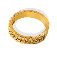 Titanium Steel Finger Ring, Donut, 18K gold plated, fashion jewelry 4mm, US Ring 