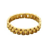Titanium Steel Bracelet, 18K gold plated, fashion jewelry 10mm 