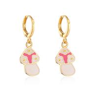 Huggie Hoop Drop Earring, laiton, Placage de couleur d'or, styles différents pour le choix & pour femme & émail, plus de couleurs à choisir Vendu par paire