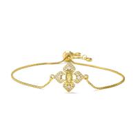 Cúbicos Circonia pulsera Latón de Micro pavimenta, metal, chapado en color dorado, diferentes estilos para la opción & micro arcilla de zirconia cúbica & para mujer, Vendido por UD