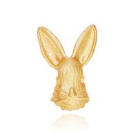Zinc Alloy Jewelry Brooch, Rabbit, gold color plated, fashion jewelry & Unisex 