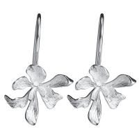 Sterling Silver Drop Earring, 925 Sterling Silver, Fleur-de-lis, for woman, silver color 
