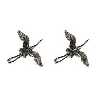 Sterling Silver Stud Earring, 925 Sterling Silver, Crane, for woman, silver color 