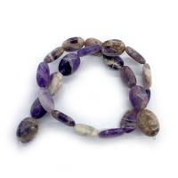 Natürliche Amethyst Perlen, oval, DIY, violett, 13x18mm, ca. 22PCs/Strang, verkauft von Strang