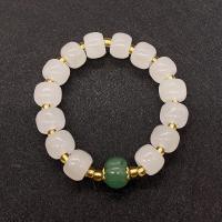 blanc calcédoine bracelet, Seau, unisexe, couleurs mélangées Environ 18 cm, Vendu par PC