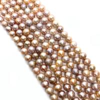 Edison+Perle Perle, rund, poliert, DIY, farbenfroh, 9-10mm, Länge:ca. 38 cm, verkauft von Strang
