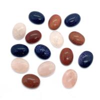 Кабошоны из драгоценных камней, Голубой песчаник, с голдстоун & розовый кварц, эллипс, DIY & различные материалы для выбора, Много цветов для выбора продается PC
