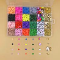 argile de polymère Ensemble de bracelet de DIY, avec Boîte en plastique, 24 cellules, plus de couleurs à choisir Environ îte, Vendu par boîte