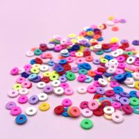 Polymer Clay Jewelry Beads, Flat Round, DIY 