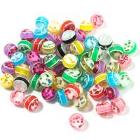 Harz Perlen Schmuck, rund, DIY, gemischte Farben, 8mm, Bohrung:ca. 1.5mm, 100PCs/Tasche, verkauft von Tasche