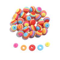 Perles en plastique ABS, Rond, Patchwork & DIY, couleurs mélangées Environ 1.6mm Vendu par sac