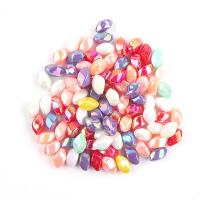 Plating Acrylic Beads, Polygon, colorful plated, DIY & twist, mixed colors Approx 1.6mm 