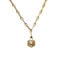 Brass Jewelry Necklace, gold color plated & for woman, 40mm Approx 19.2 Inch 