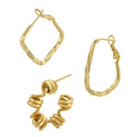 Brass Hoop Earring, plated & for woman 