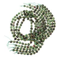 Perles en rouge vert, Rubis en Zoïsite, avec Seedbead, cube, DIY & facettes, vert Environ 15.6 pouce, Vendu par brin