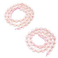 Natural Rose Quartz Beads, with Seedbead, Cube, DIY & faceted, pink Approx 15.5 Inch 