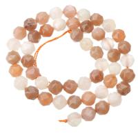 Perles Pierre de lune, Moonstone, Rond, DIY & facettes, deux couleurs différentes Environ 15 pouce, Vendu par brin