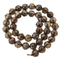 Natural Smoky Quartz Beads, Round, DIY & faceted, coffee color Approx 15.2 Inch 